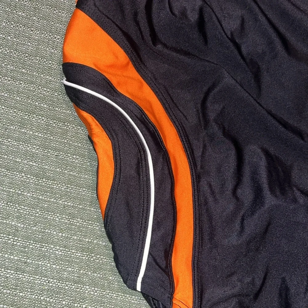 Speedo Rapid Spliced Energy Back Woman's Onepiece Swimsuit Black/Orange sz 6/32